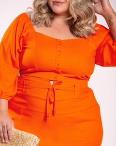 CONJUNTO LINHO SUELI - LARANJA - D' VINA PLUS SIZE