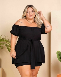 CONJUNTO AIR FLOW FLORIANÓPOLIS - PRETO - D' VINA PLUS SIZE