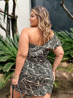 CONJUNTO (CROPPED + SHORTS SAIA) ESTAMPADO FATIMA - PRETO na internet