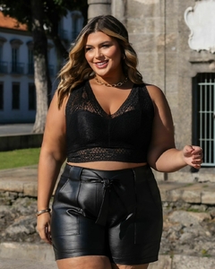 CROPPED RENDA - PRETO