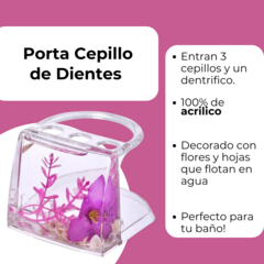 Porta Cepillo de Dientes y Pasta Dental de Acrílico - comprar online