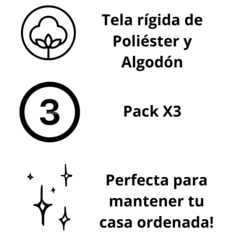 Pack x3 Cestas De Tela Modelo 1 - comprar online