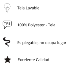 Cesto Para Ropa Sucia Canasto Plegable Laundry De Tela Metal - comprar online