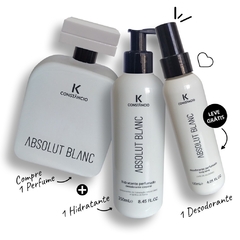 Promoção ABSOLUT BLANC 3X2 - Na compra de 1 Deo Colonia ABSOLUT BLANC 100ml + 1 Hidratante Perfumado 250ml GANHE 1 Desodorante Perfumado 120ml