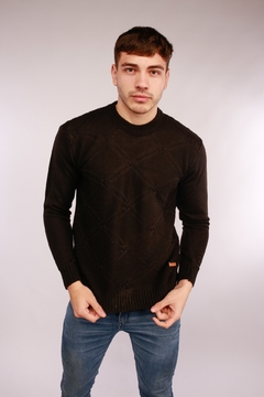 SWEATER ROMBO - Negro