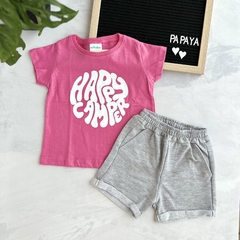 REMERA HAPPY FUCSIA - tienda online