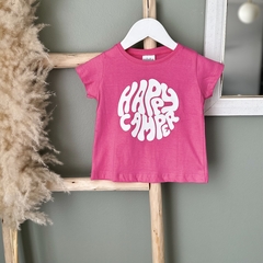 REMERA HAPPY FUCSIA - comprar online