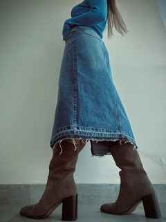 FALDA DENIM MIDI - comprar online