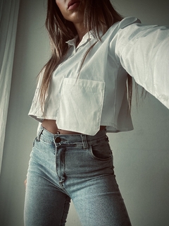 CAMISA CROP POPLIN