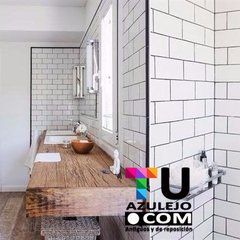 Azulejos Subway Recto Blanco Brillante 7,5 x 15