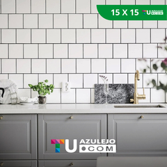 Azulejo Blanco Brillante Pared 15×15 - Lider en Azulejos - Tu Azulejo