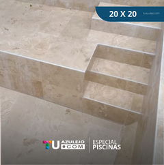 20x20 Simil Travertino - Revestimiento Pileta / Ceramica