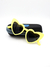 Oculos de Sol Infantil Coraçao Amarelo - comprar online