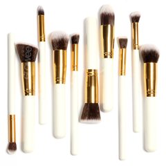 Set de 10 Brochas Kabuki - Rostro y Ojos - Blancas - comprar online