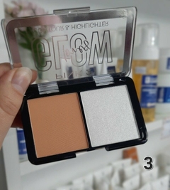 Paleta Iluminador Y Contorno Rostro - Glow Tones- Pink 21 - Modelo 3 - comprar online