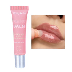 Balsamo Labial - Glossy Balm - Hidratante Ruby Rose Original-Peachlicious