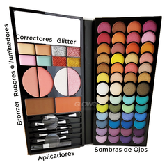 Kit Maquillaje - Makeup Collection Palette- Pink 21 Original- Mas Set de Brochas - Glowee Argentina - Tu Tienda Online de Maquillaje