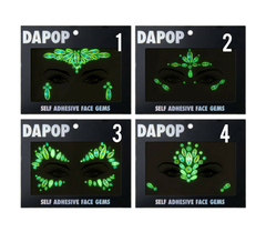 Gemas para rostro que Brillan en oscuridad- Dapop - comprar online
