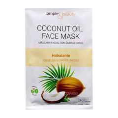 Mascarilla Facial Vegana Óleo de Coco- Pieles Secas - Simple & Beauty