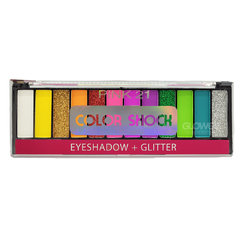 Paleta 12 Sombras + Glitter - Color Shock - Pink 21 Original- Modelo 2