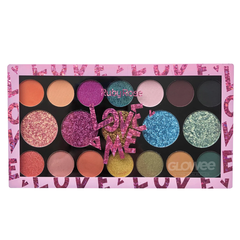 Maxi Paleta Sombras Ojos - Love Me - Ruby Rose Original 19 Tonos