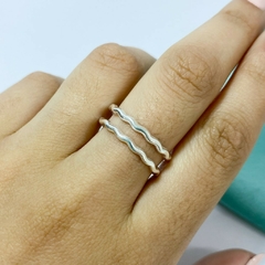 ANILLO DOBLE ONDAS REGULABLE - A.BL