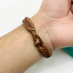 PULSERA CUERO COLOR MARRON - comprar online