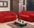 Jogo de capa de sofá - 2 e 3 lugares - Vermelho