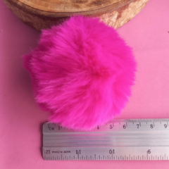 Pompom pelinho liso pink (6cm) - unidade