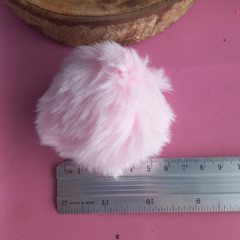 Pompom pelinho liso rosa bebê (4,9cm) - unidade