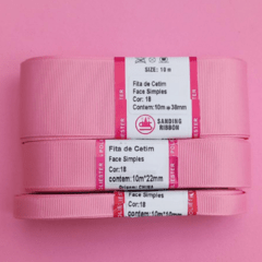 Fita lisa gorgurão Sanding cor 18(Rosa blush) - 10 metros