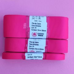 Fita lisa gorgurão Sanding cor 31(Pink) - 10 metros