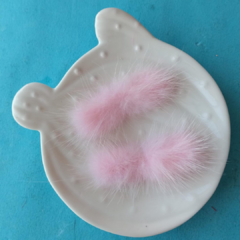Pompom pelinho comprido (metade) rosa bebê