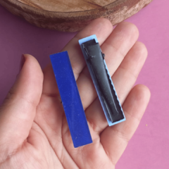 Bico de pato forrado acrílico Azul (4,5 cm) - unidade