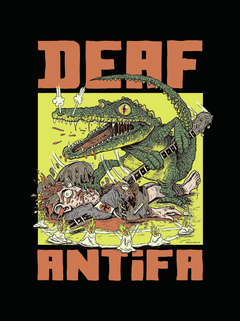 Camiseta "Deaf. Antifa" Collab Marcio Moreno na internet