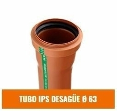 IPS TUBO DESAGÜE 63mm x 0.75 MTS (Desagüe Cloacal) (Desagüe Cloacal)