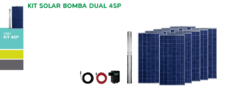 BOMBA SOLAR DUAL 4SP8-8 4 PANLES DE 310w c/25m CAB (Pozo profundo) en internet