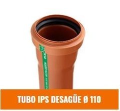 IPS TUBO DESAGÜE 110mm x 2 MTS (Desagüe Cloacal)