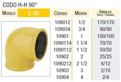 CODO 90° 3/4' HH EPOXI LATYN (Epoxi, Gas)