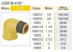 CODO 90° 3/4' MH EPOXI LATYN (Epoxi, Gas)