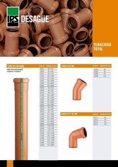 IPS TUBO DESAGÜE 40mm x 4 MTS (Desagüe Cloacal) - tienda online