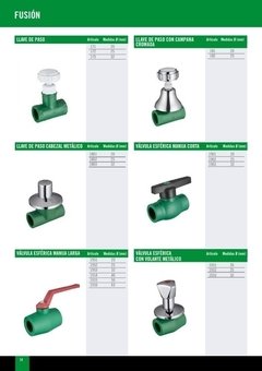 Llave De Paso 32 Cabezal Metalico Termofusion Verde Agua Ips