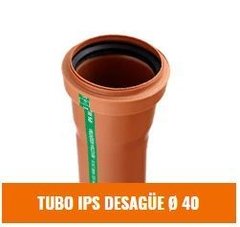 IPS TUBO DESAGÜE 40mm x 1.0 MTS (Desagüe Cloacal)