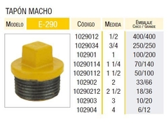 TAPON M 3/4' EPOXI (Epoxi, Gas)