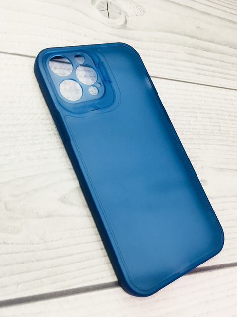 Funda puede usarse con iPhone 13 Pro Max, azul, Original Soft Case,  silicona, cosmos blue (46) full side - All Spares