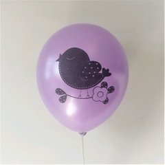 10 globos impresion pajaritos