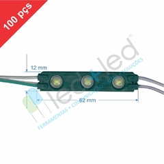 100 Módulo LED Slim com Lente 160° cor Verde