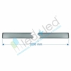 1 Perfil LED Sobrepor 17x7mm Preto Barra com 2,00m - comprar online