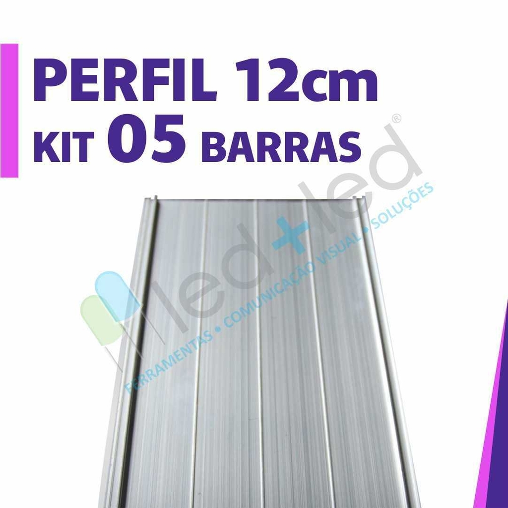 Perfil 12cm Natural 5 Barras com 2,95m cada