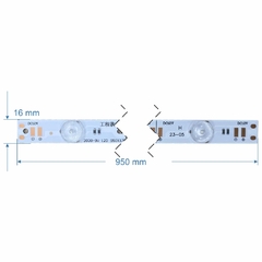 10 Barra 12 LED com Lente Branco Puro para Luminoso - comprar online